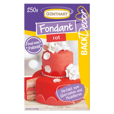 8 St. Rollfondant, rot 